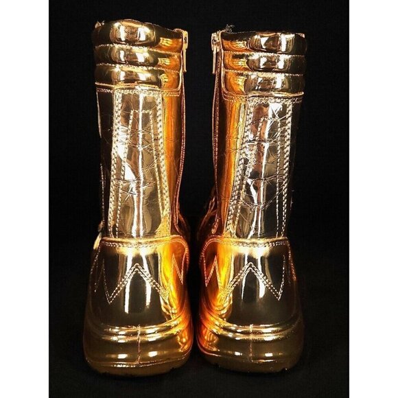 Junya Watanabe x Zebec Oil Resistant Ankle Boots 9.5 25.5 EEEE Women Gold - Picture 7 of 16